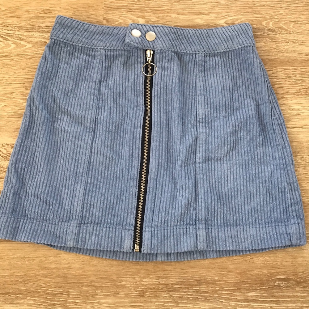 Corduroy blue skirt